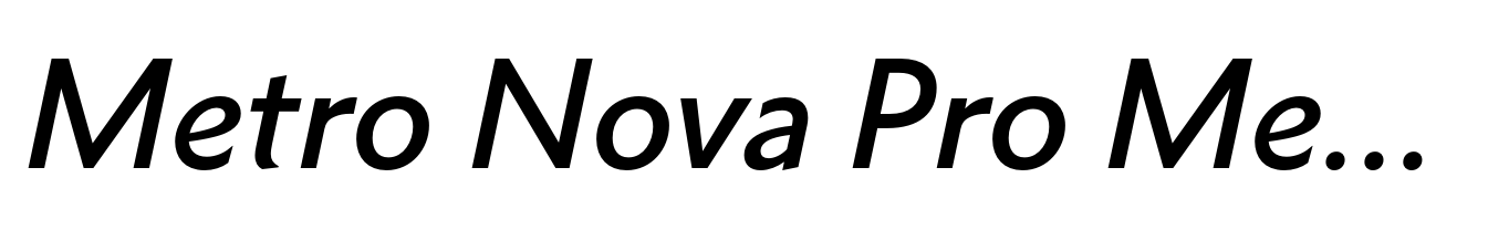 Metro Nova Pro Medium Italic